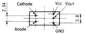 光電開關(guān)OS-1101針腳圖（仰視）