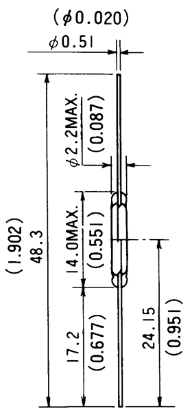 干簧管（磁性開關/磁簧開關）HYR-1532尺寸規格