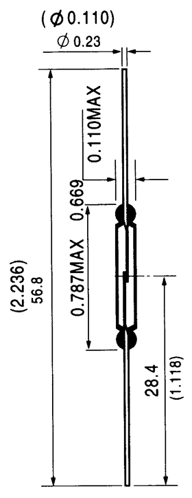 干簧管（磁性開關/磁簧開關）HYR-2003-2尺寸規格