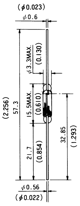 干簧管（磁性開關/磁簧開關）HYR-9001尺寸規格