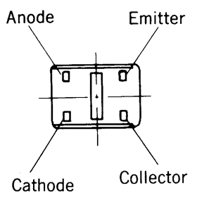 光電傳感器（光學傳感器）OM-2514針腳圖（仰視）