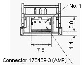 光電傳感器（光學傳感器）OM-371-A8 Connector 175489-3(AMP)