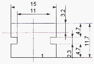 光電傳感器（光學傳感器）OM-371-A8 板子厚度：t=1.2mm 正常偏差：±0.1mm