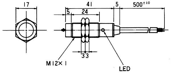 MS-1000接近傳感器（接近開關）尺寸