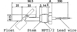 塑料液位開關（水位開關/液位傳感器）MFS10-N2-1尺寸規格