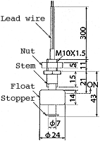 液位開關（液位傳感器/水位開關）MFS23-F尺寸規(guī)格