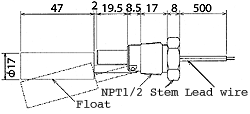 液位開關（液位傳感器/水位開關）RFS-12-1尺寸規格